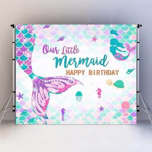 Mermaid Birthday Backdrop