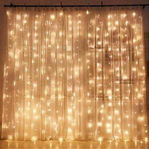 Twinkle Star 300 LED Window Curtain String Light (Warm White)