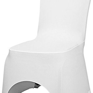 Spandex Chair Cover Stretch Slipcovers (White)