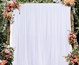 White Tulle Backdrop Curtain