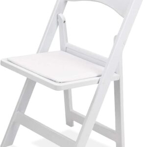 White Resin Folding Chair