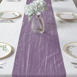 Violet Amethyst Crinkle Table Runner