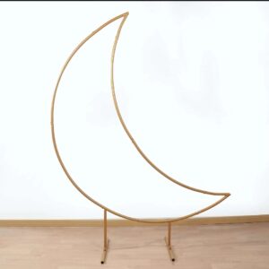 Gold Crescent Moon Backdrop Stand