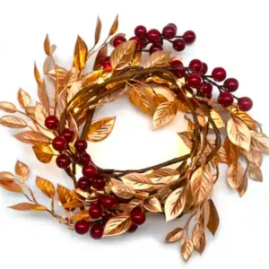 Red Berry & Gold Leaf Garland