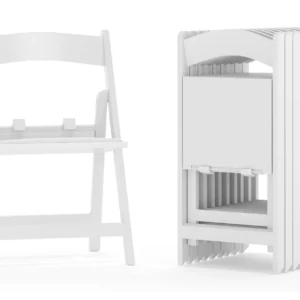White Resin Folding Chair - Kid's Size